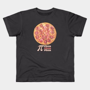 Pizza Pi Pepperoni with Pi and Pizza Pizza Pizza Kids T-Shirt